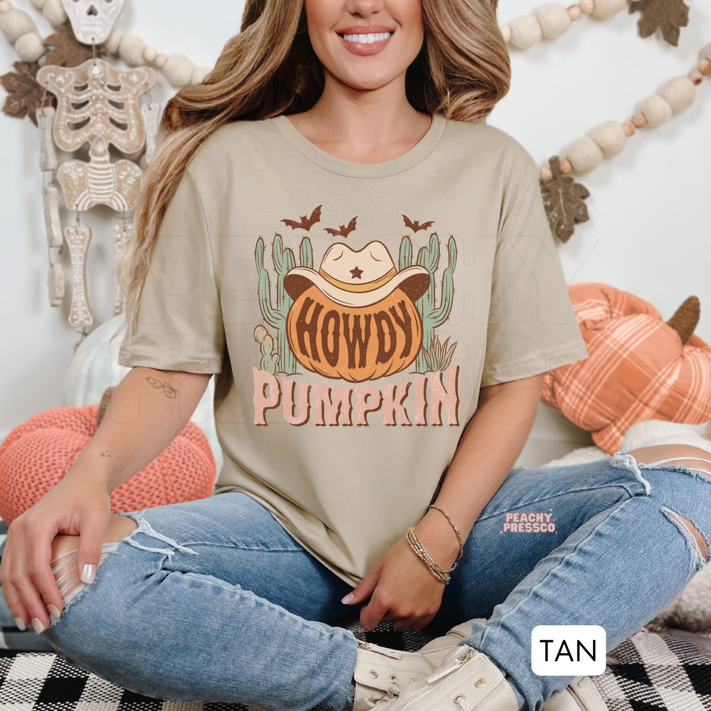 Howdy Pumpkin Western Halloween Shirt – Cowboy Hat Pumpkin, Country Apparel