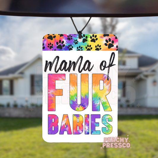 Mama of Fur Babies Car Air Freshener – Rainbow Paw Print