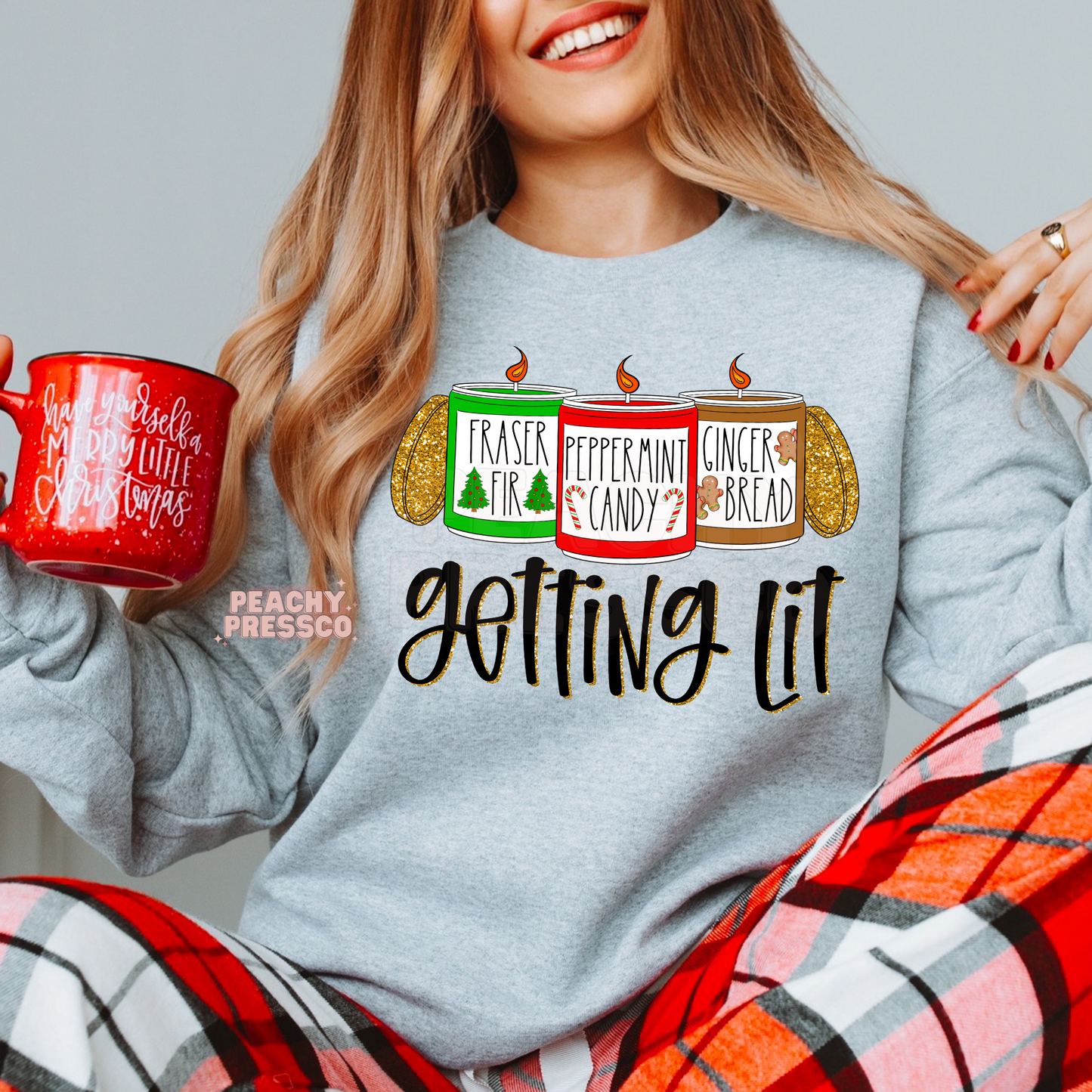 Getting Lit Christmas Candles T-Shirt – Funny Holiday Lights Apparel
