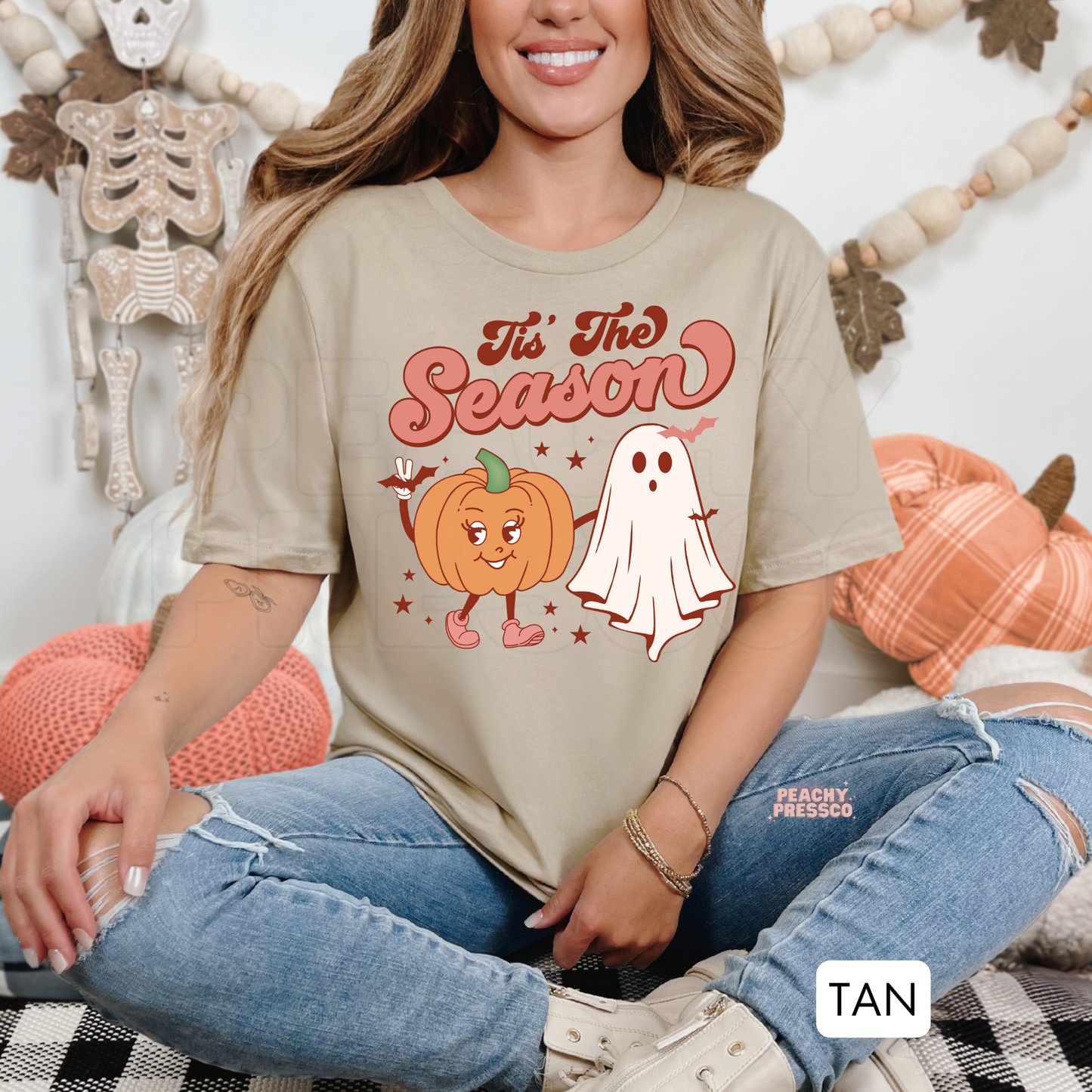 Tis The Season Pumpkin & Ghost Shirt | Spooky & Fun Halloween Apparel