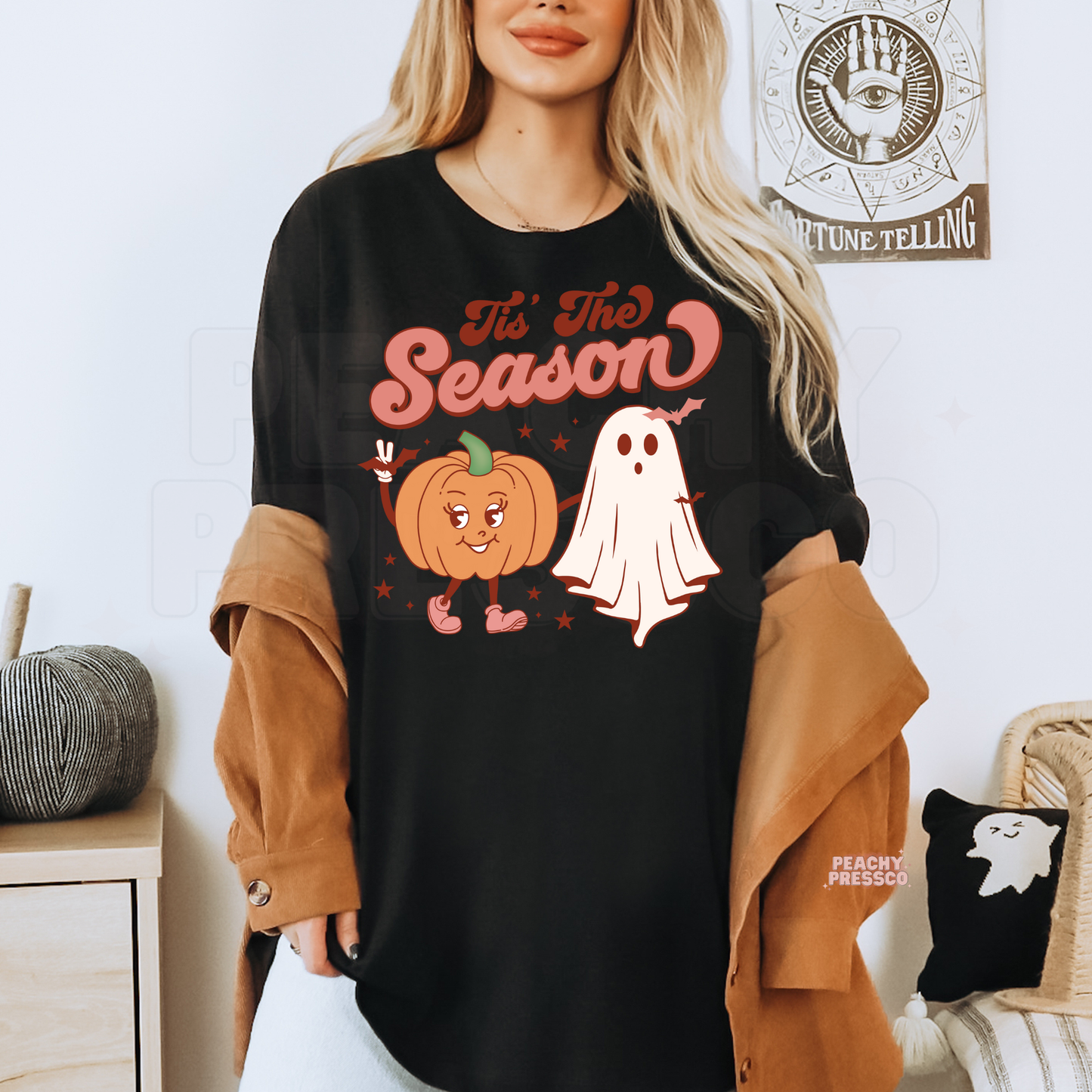 Tis The Season Pumpkin & Ghost Shirt | Spooky & Fun Halloween Apparel