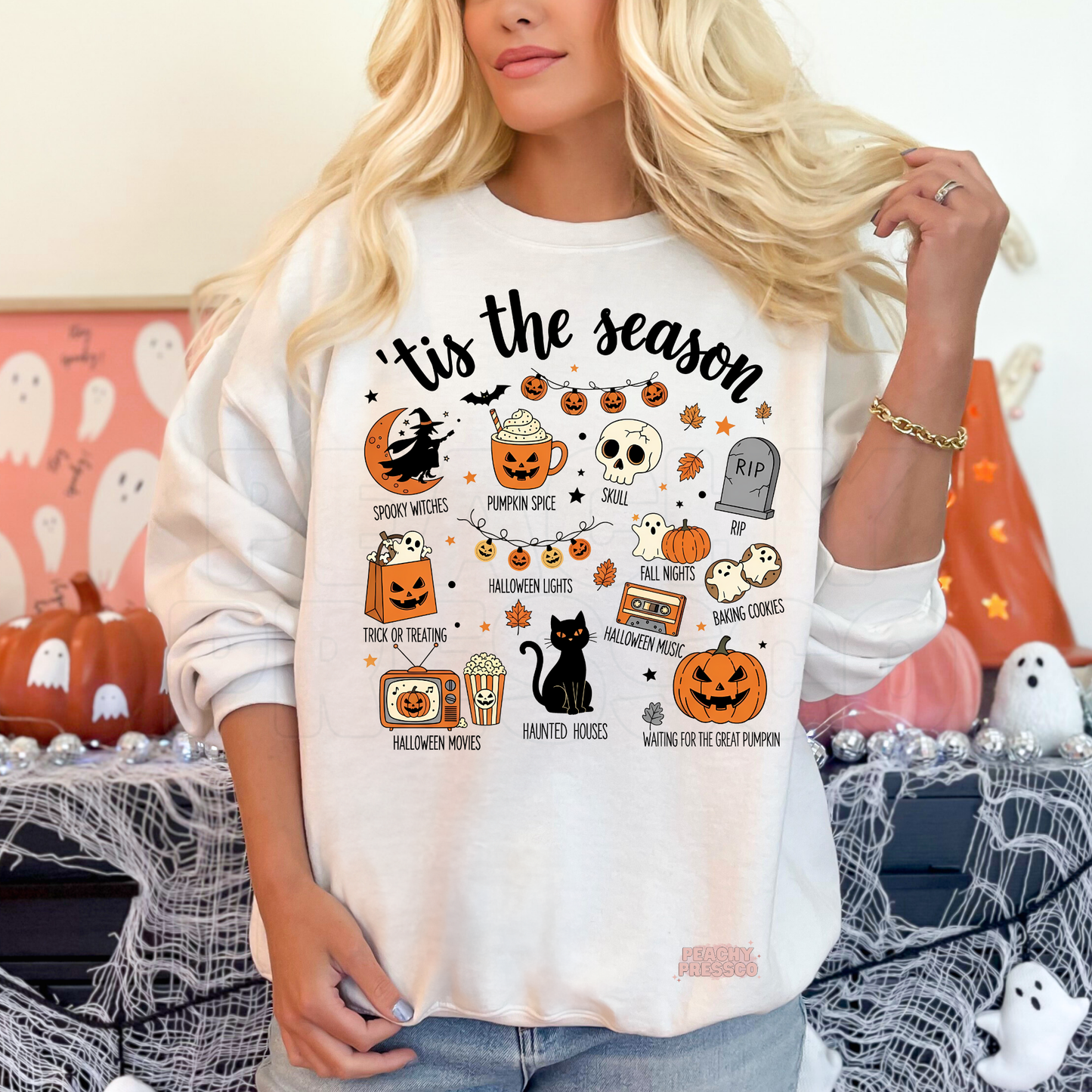 Tis the Season Halloween Sweatshirt | All the Spooky Things, Apparel