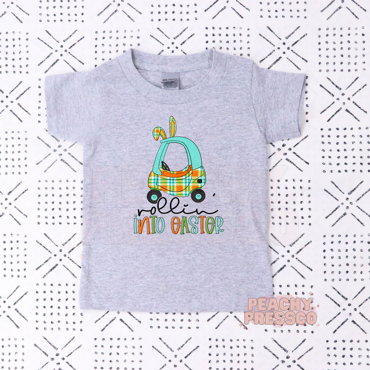 Boys Rollin' Into Easter Bunny Car T-Shirt – Fun Holiday Apparel