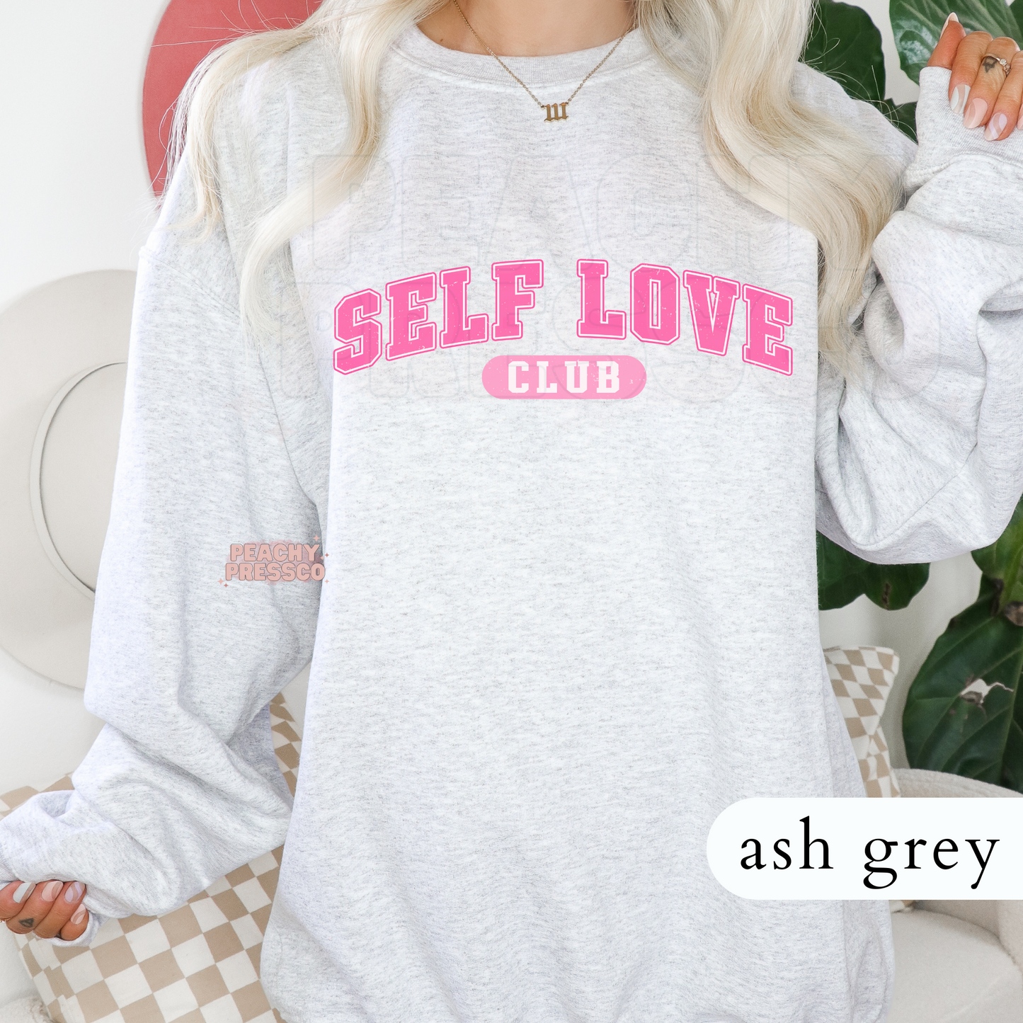 Self Love Club Bold Letter Tee – Hot Pink Retro Valentine Apparel