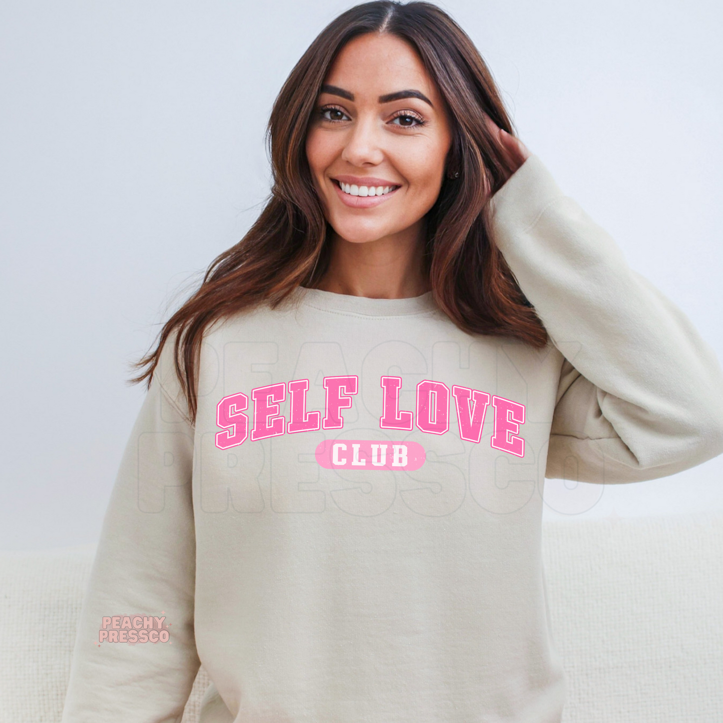 Self Love Club Bold Letter Tee – Hot Pink Retro Valentine Apparel