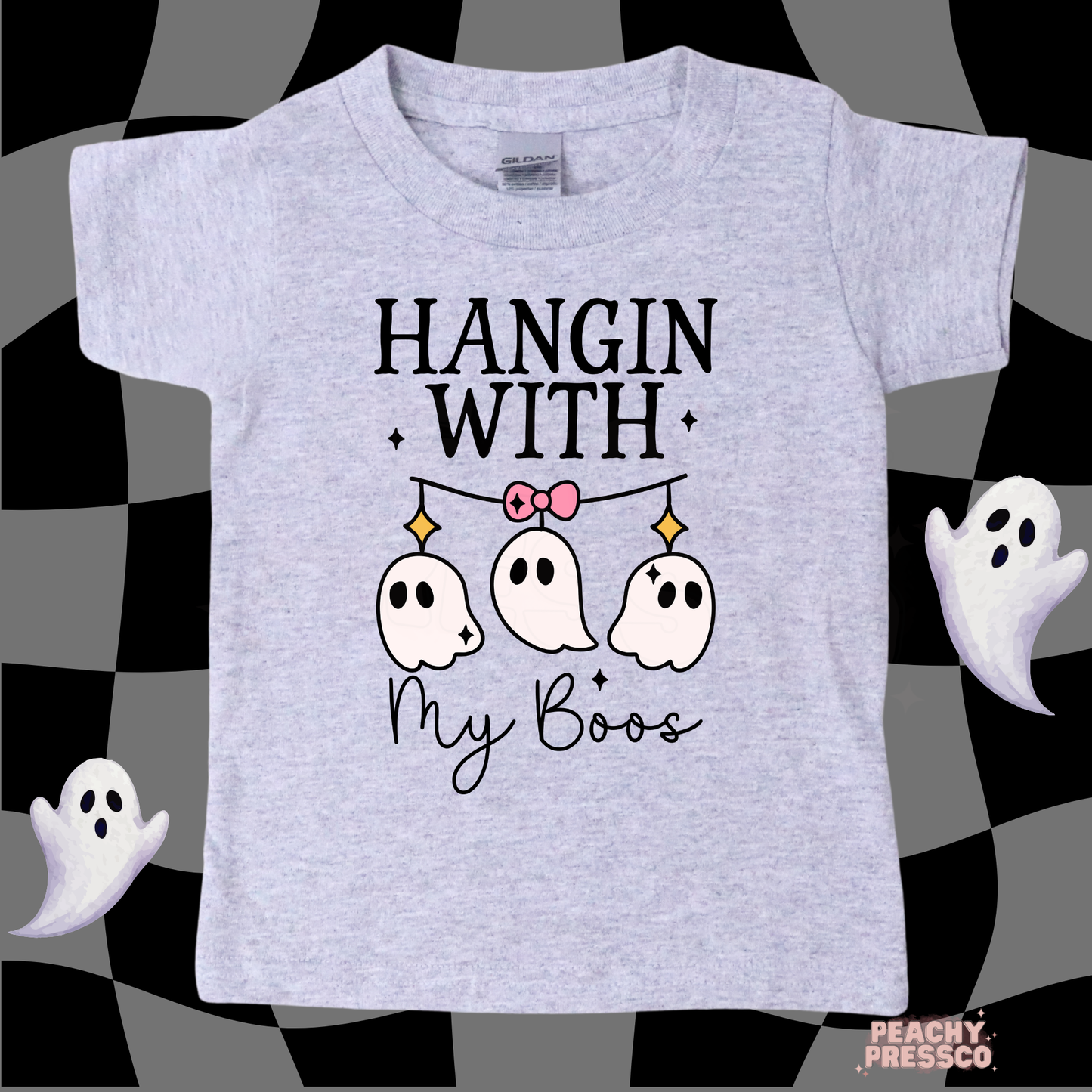 Hangin With My Boos Cute Ghost Halloween Sweatshirt, Kids Apparel