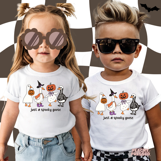 Just a Spooky Goose Halloween Tee – Funny & Adorable Halloween, Kids Apparel