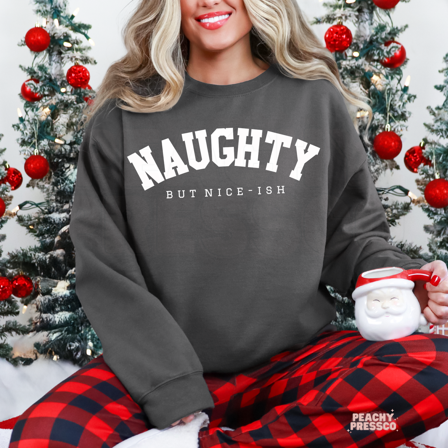 Naughty but Nice-ish Christmas Shirt, Holiday Apparel