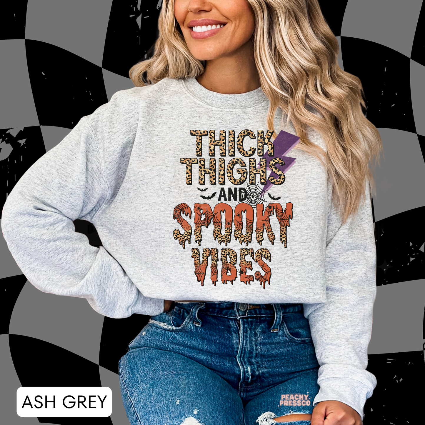 Thick Thighs And Spooky Vibes Shirt | Bold Halloween Apparel
