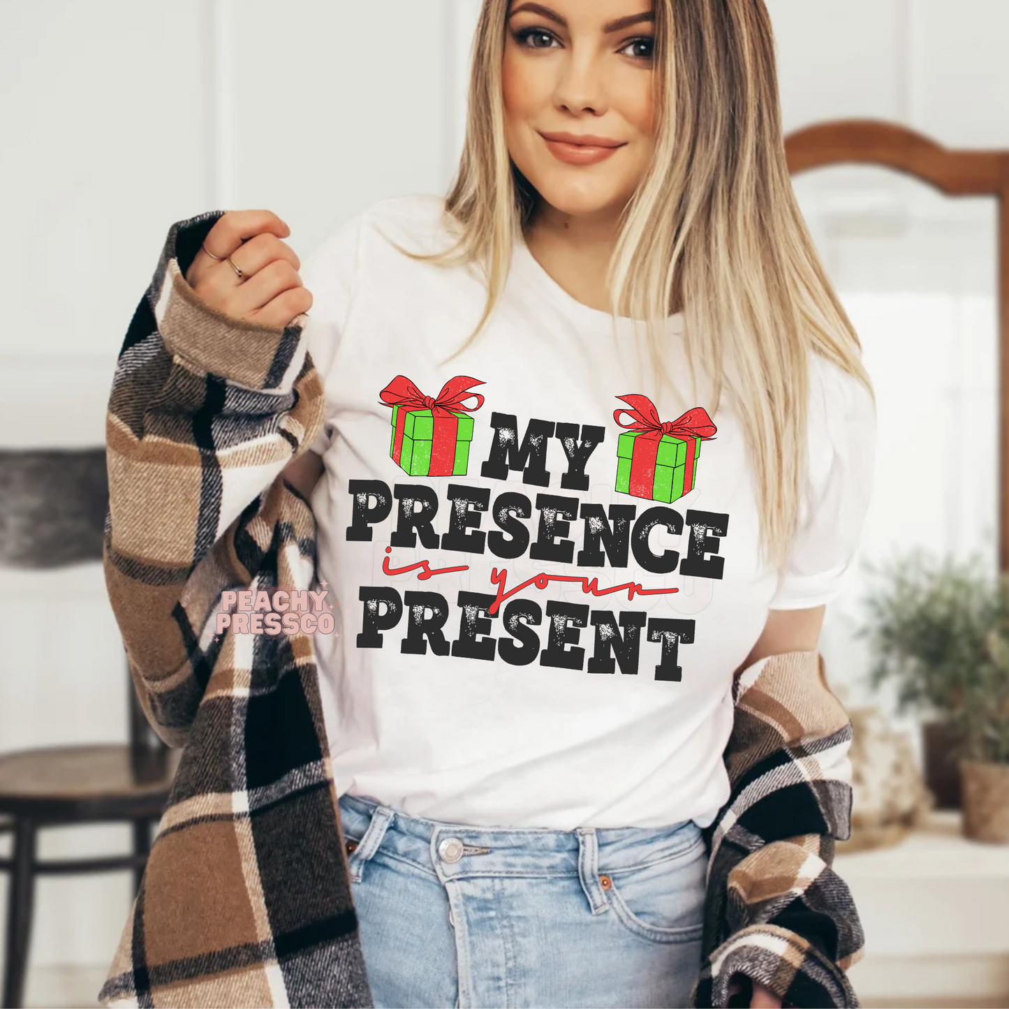 My Presence Is Your Present Funny Christmas Shirt – Holiday Apparel