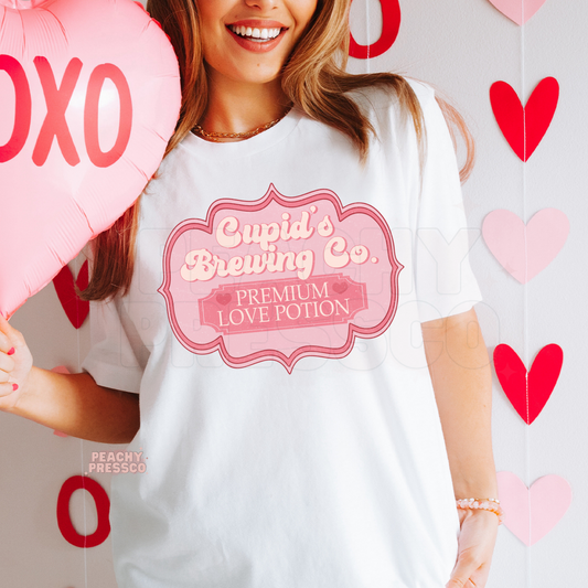 Cupid's Brewing Co. Premium Love Potion Valentine's Day T-Shirt – Cute & Romantic Apparel