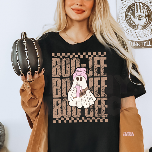 Boo Jee Coffee Ghost Halloween Shirt – Cute Spooky Season Vibes Apparel