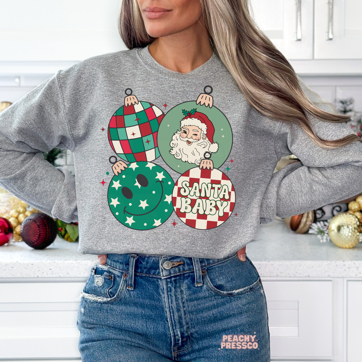 Santa Baby Christmas Ornament Shirt, Holiday Apparel