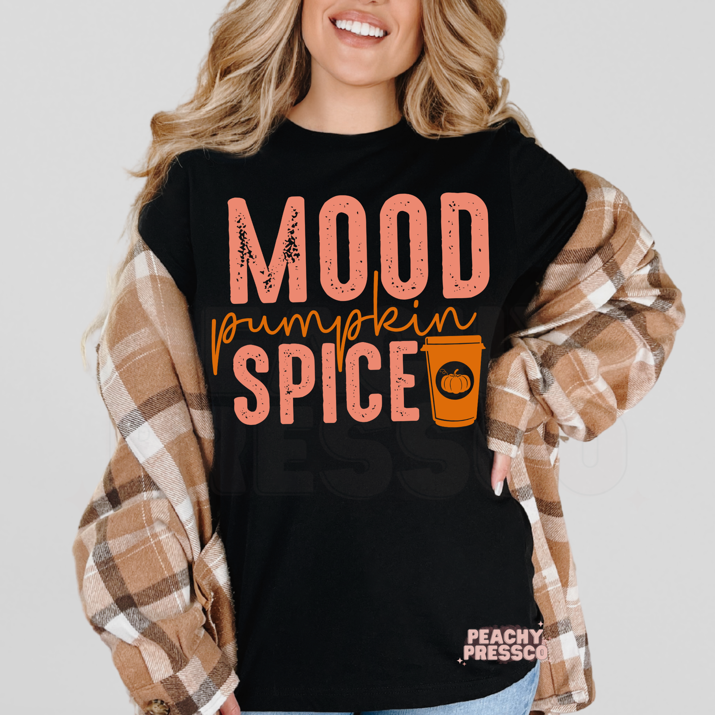Pumpkin Spiced Mood Sweatshirt, Fall Coffee Lover, Cute Autumn Apparel
