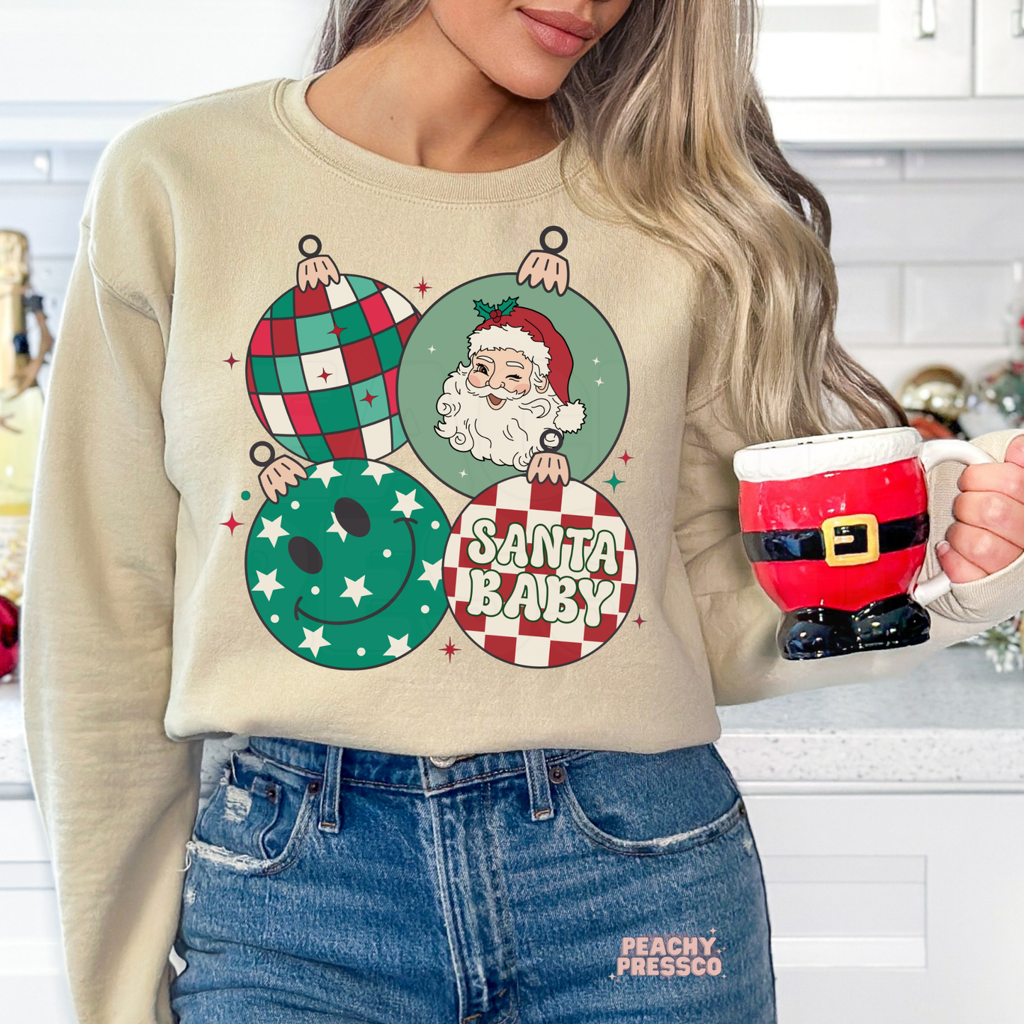 Santa Baby Christmas Ornament Shirt, Holiday Apparel