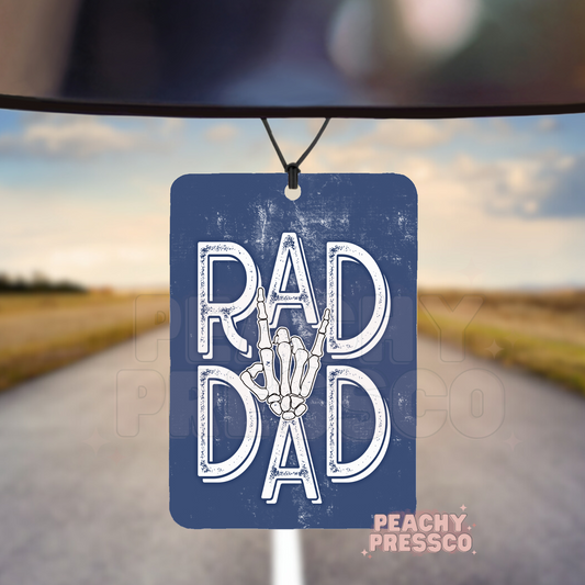 Rad Dad Skeleton Hand Car Air Freshener – Cool Father’s Day Gift