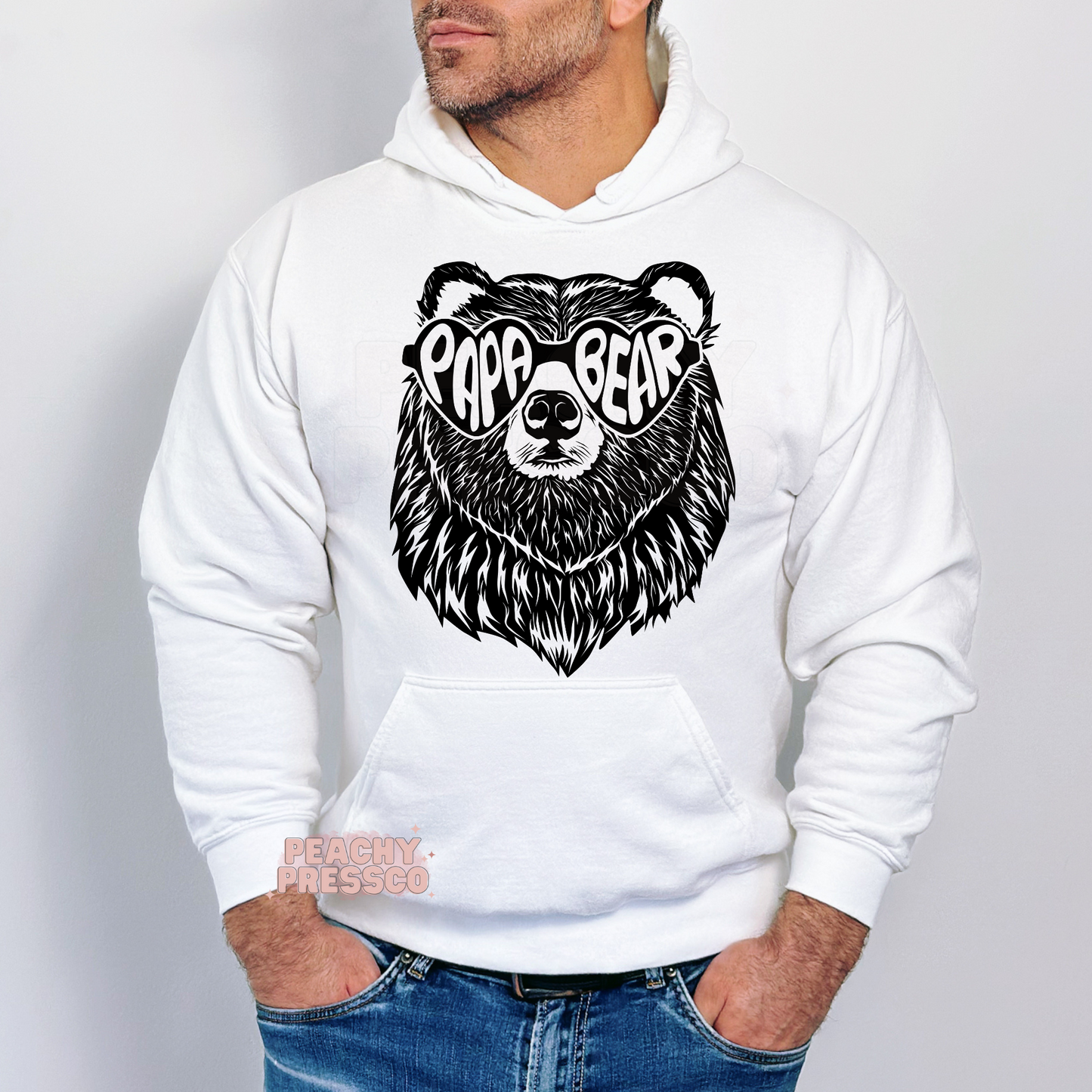 Papa Bear Hoodie for Dad – Bold Bear Graphic Father’s Day Gift Apparel
