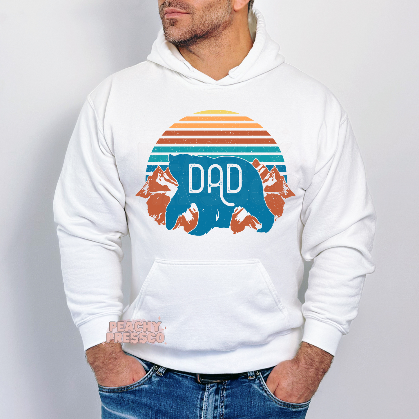 Retro Bear Dad Apparel – Vintage Mountains Father Gift Sweatshirt