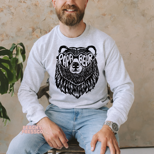 Papa Bear Hoodie for Dad – Bold Bear Graphic Father’s Day Gift Apparel