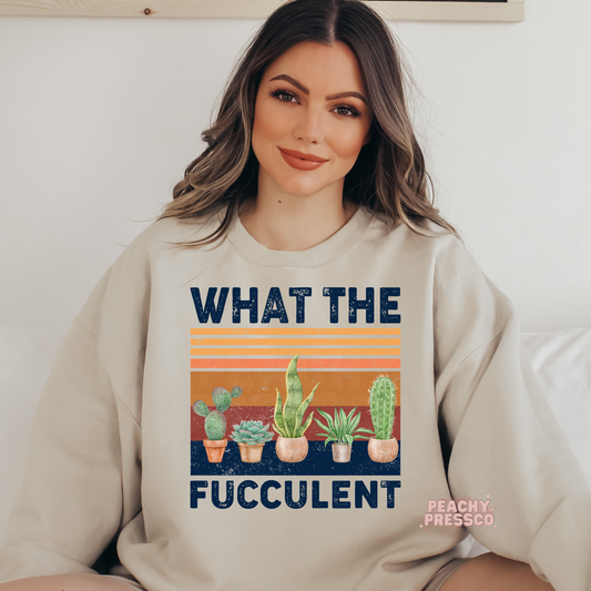 What the Fucculent Retro Succulent T-Shirt – Vintage Plant Lover Graphic Apparel