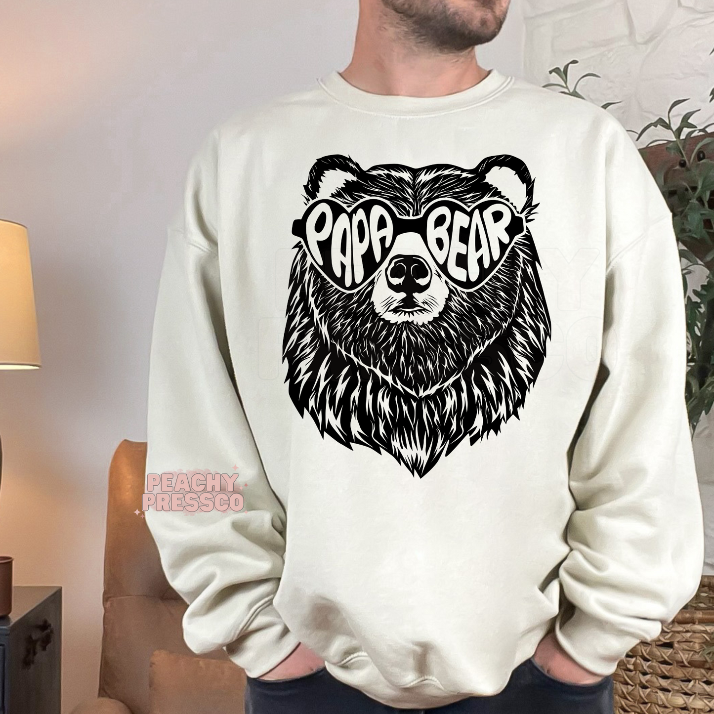 Papa Bear Hoodie for Dad – Bold Bear Graphic Father’s Day Gift Apparel