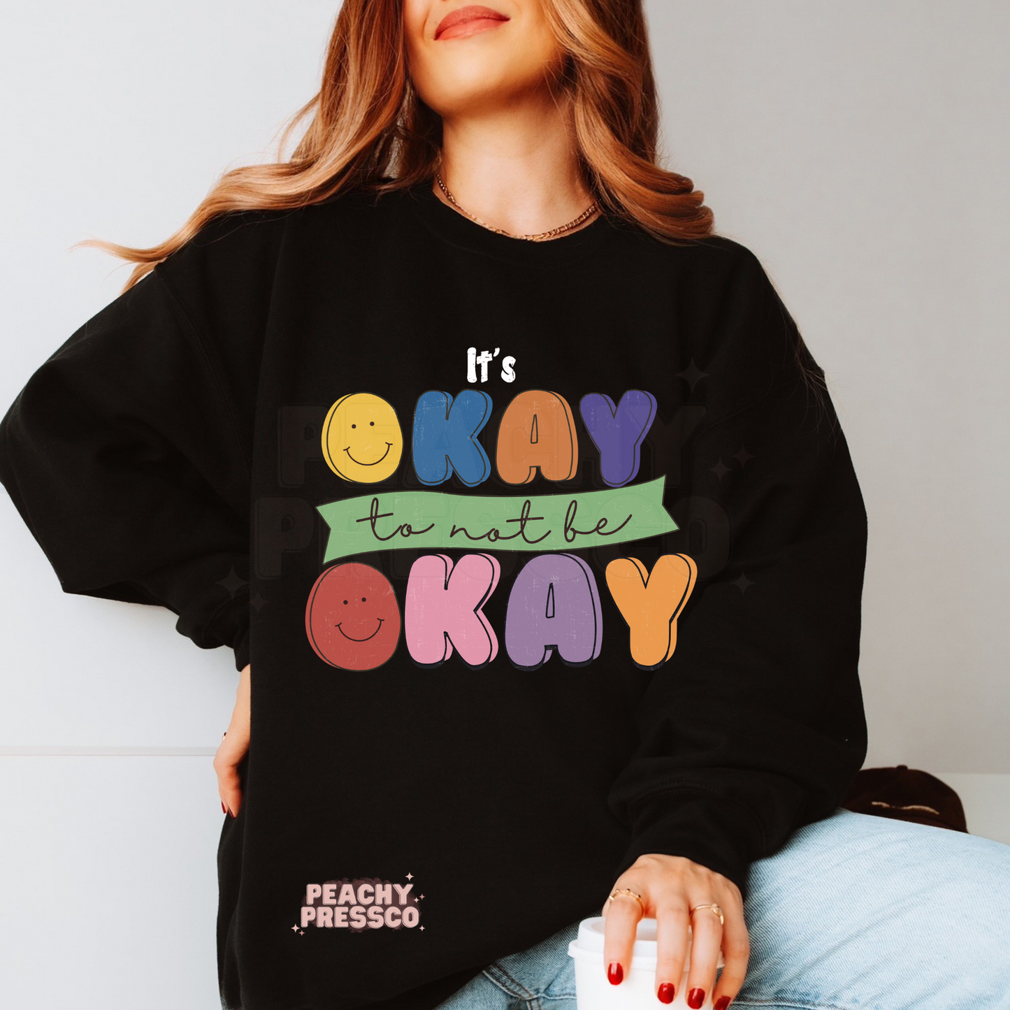 It’s Okay to Not Be Okay T-Shirt – Mental Health Support Apparel, Bright Colorful Uplifting Message