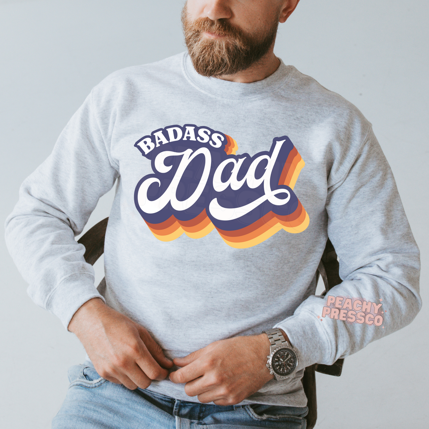 Retro Badass Dad T-Shirt, Apparel