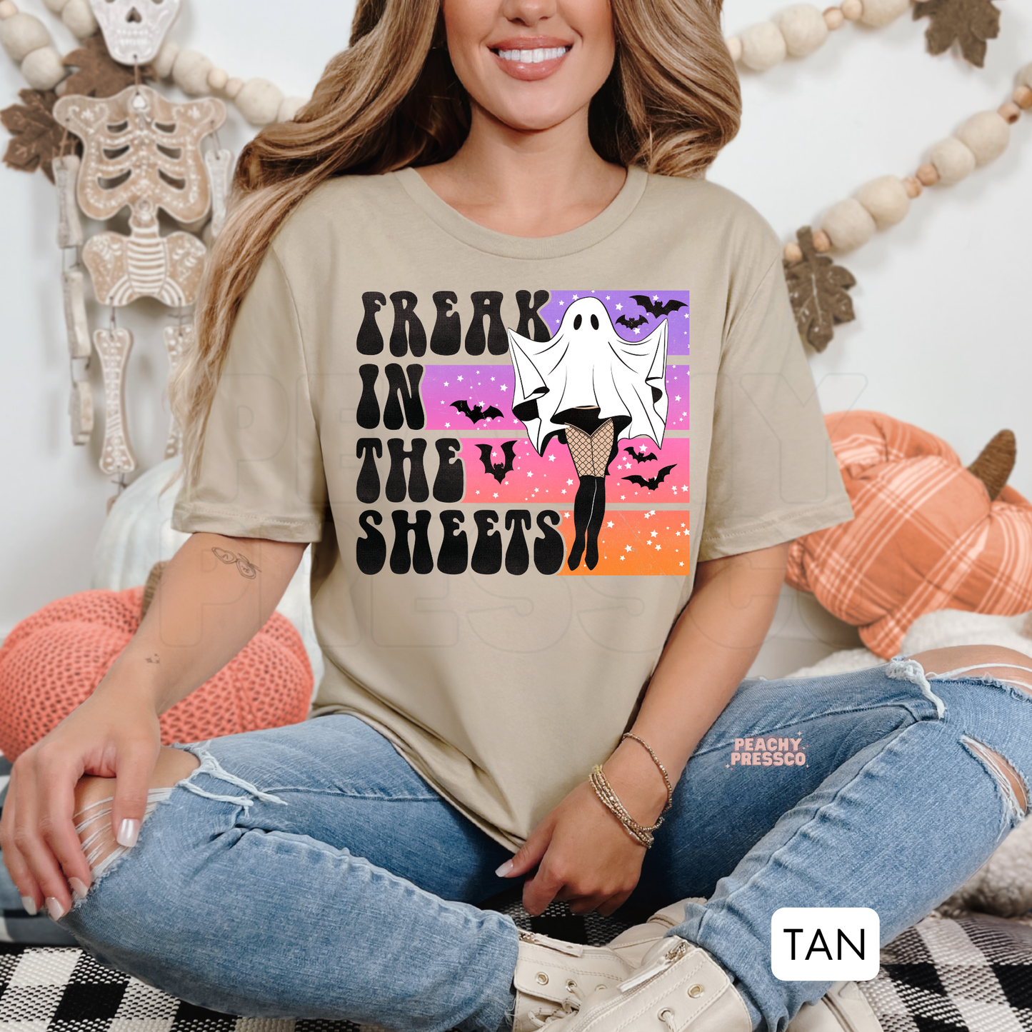 Freak in the Sheets Halloween Shirt – Funny Ghost for Spooky Season | Cute Halloween Apparel