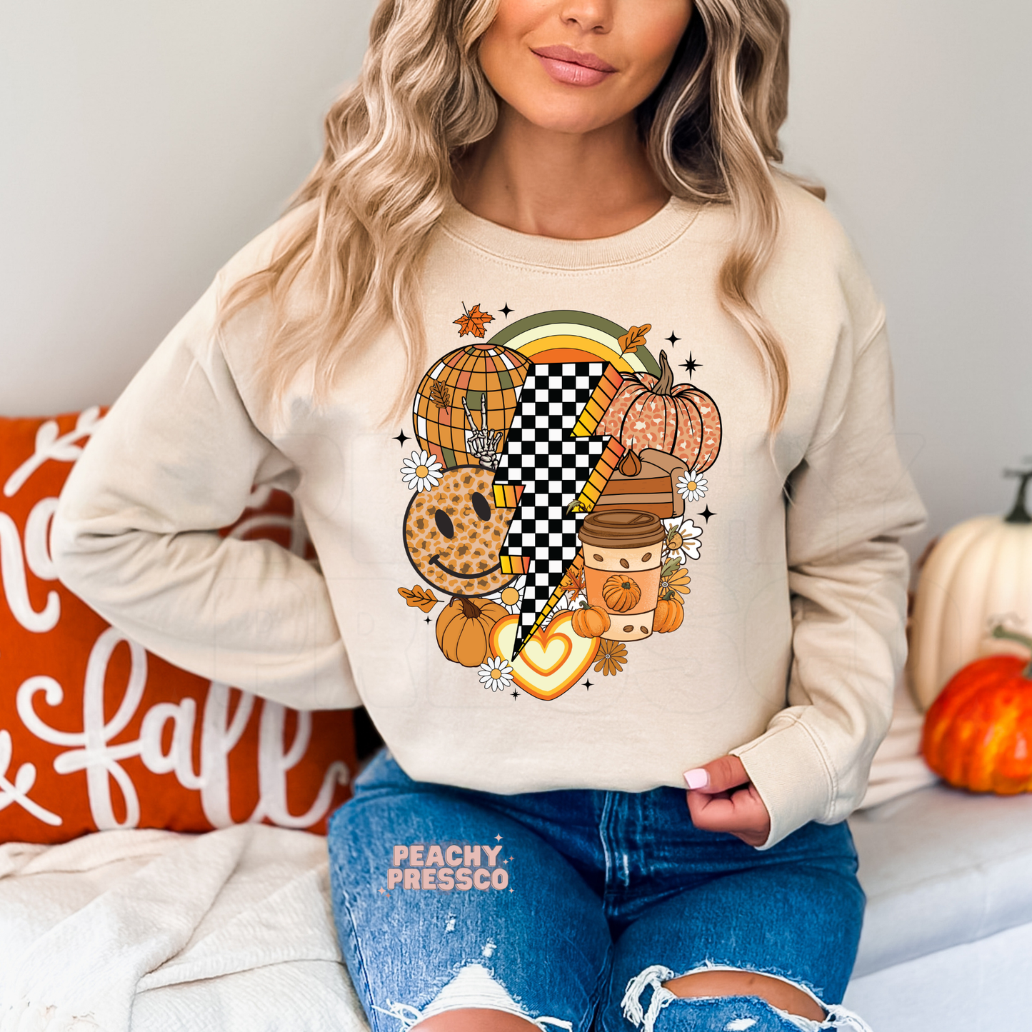 Fall Lightning Bolt Sweatshirt – Fall Aesthetic Apparel