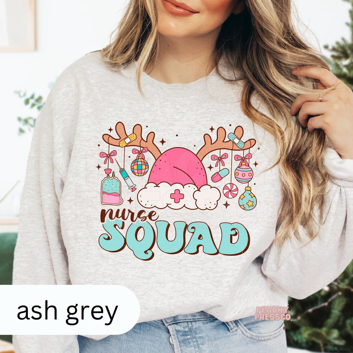 Nurse Squad Christmas Sweatshirt – Matching Holiday Crew Apparel