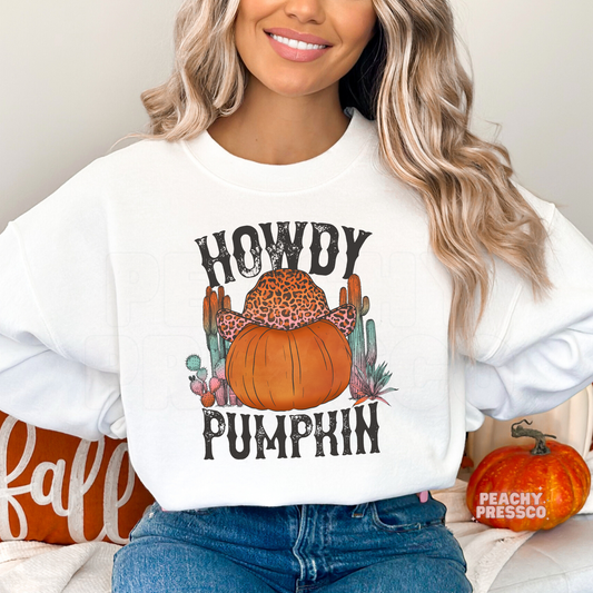 Howdy Pumpkin Sweatshirt | Western Fall Cactus Apparel