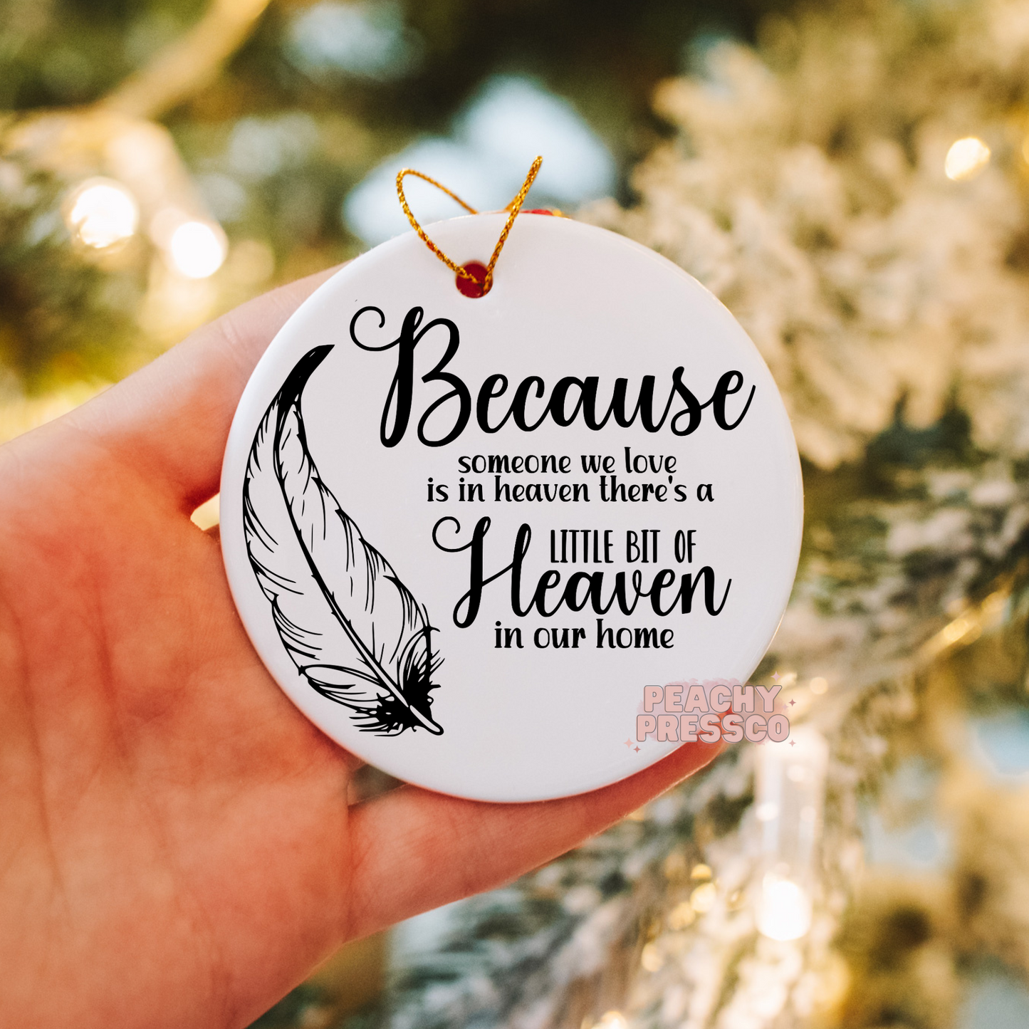 Little Bit of Heaven Memorial Ceramic Ornament – Christmas Decor