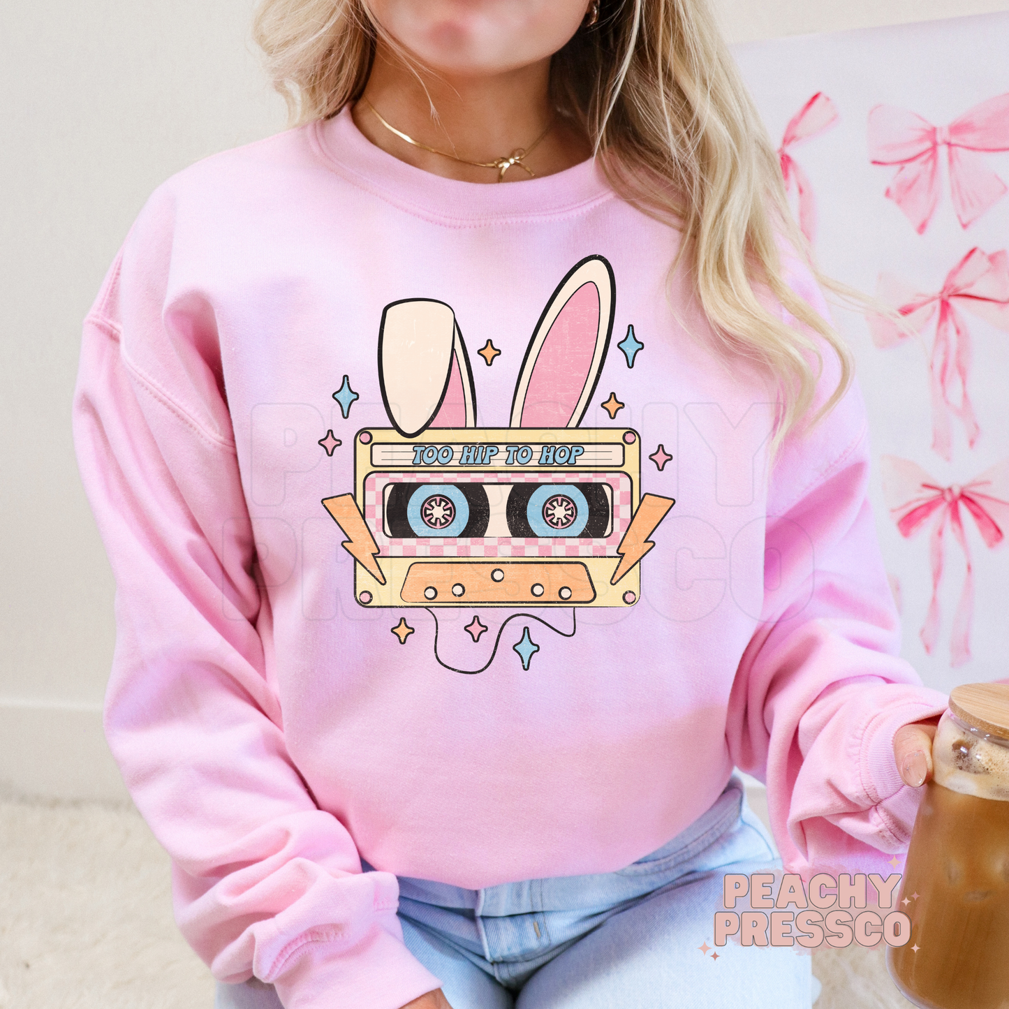 Too Hip To Hop Bunny Cassette Easter T-Shirt – Retro 80s Spring Apparel