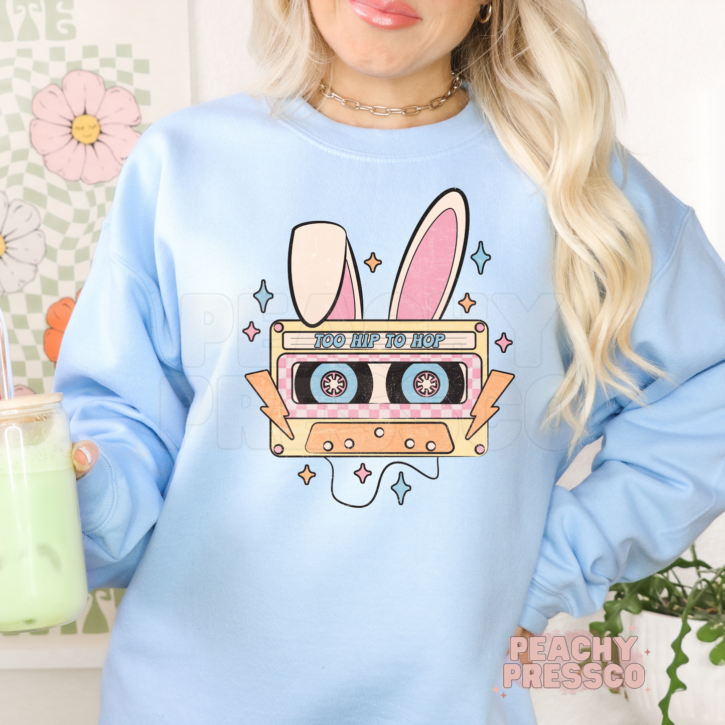 Too Hip To Hop Bunny Cassette Easter T-Shirt – Retro 80s Spring Apparel
