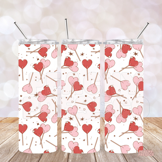 Heart Lollipop Tumbler – Cute Valentine Design