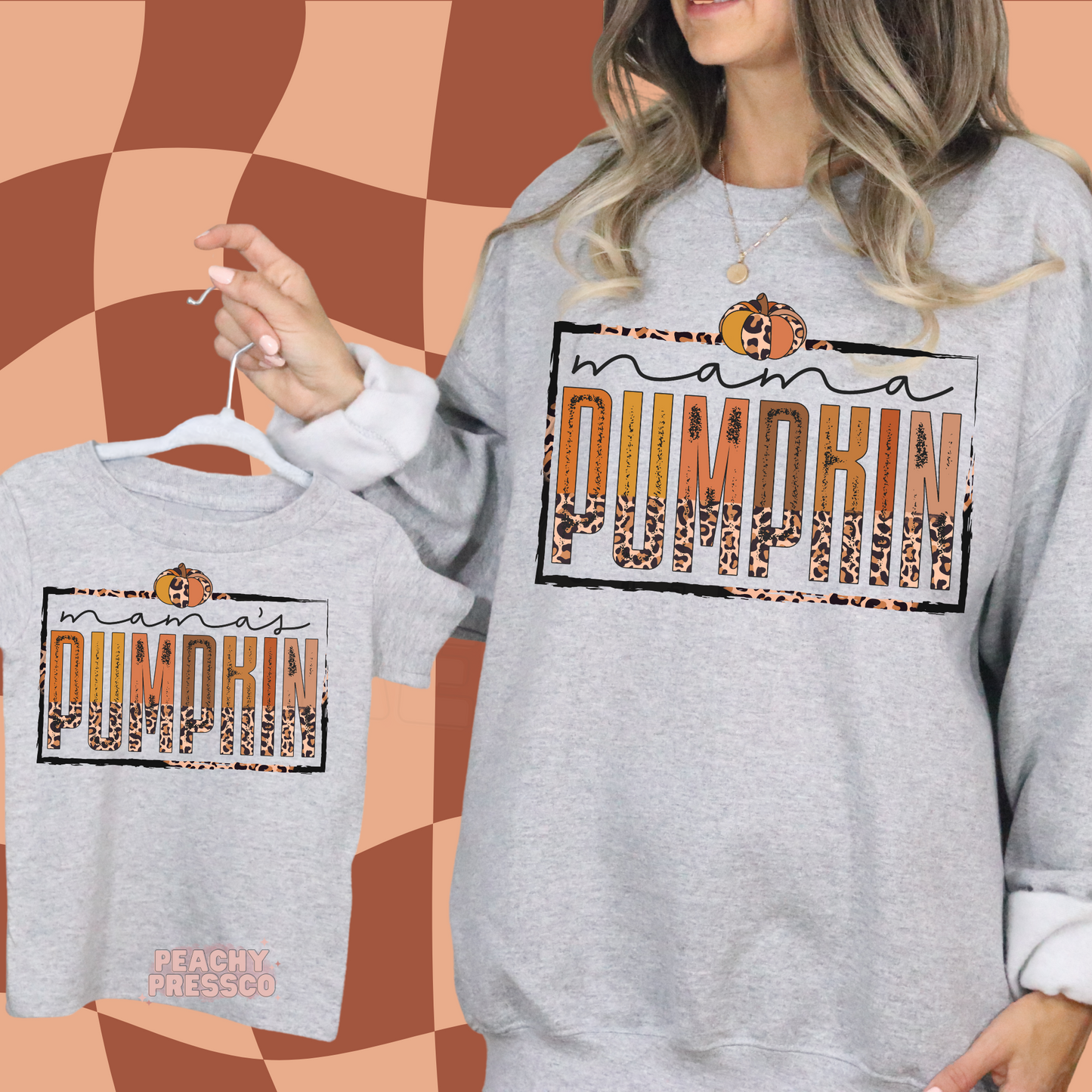 Mama Pumpkin & Mama’s Pumpkin, Leopard Matching Fall Apparel