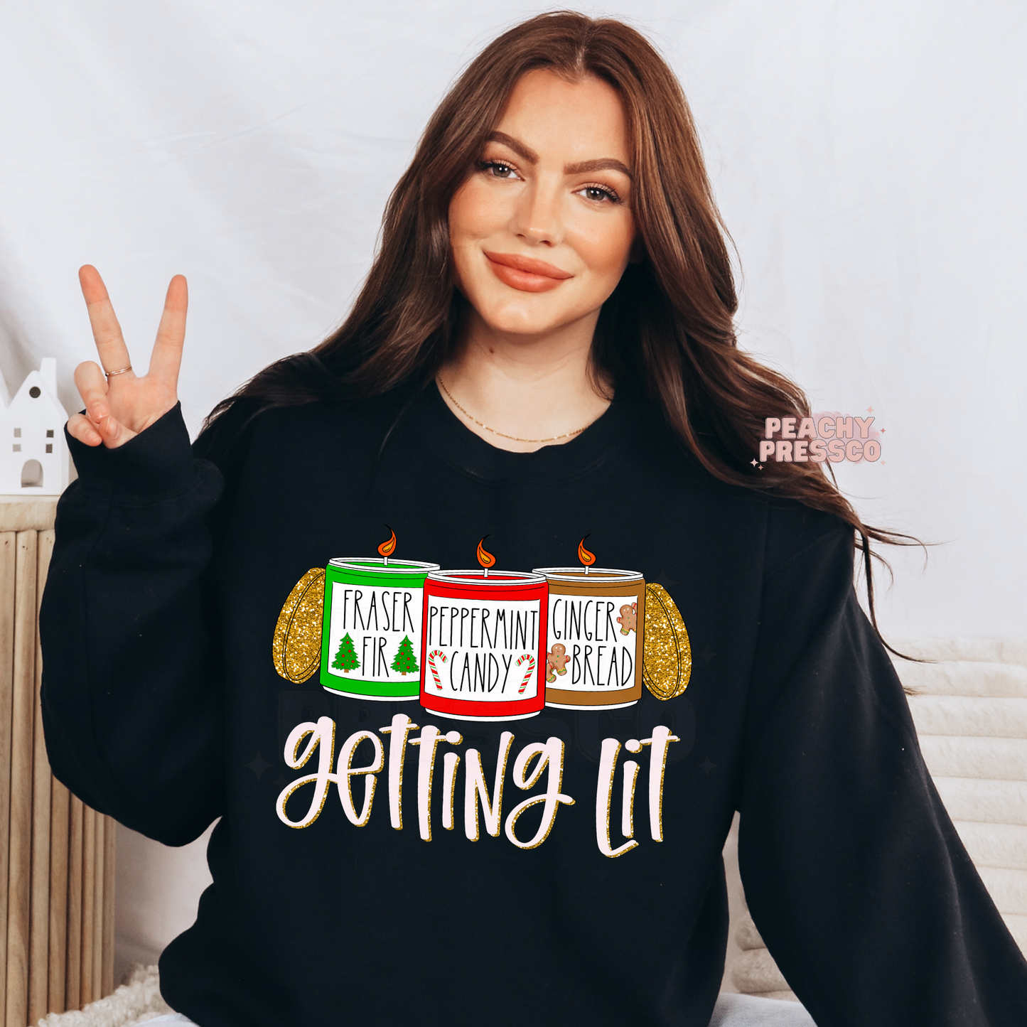 Getting Lit Christmas Candles T-Shirt – Funny Holiday Lights Apparel