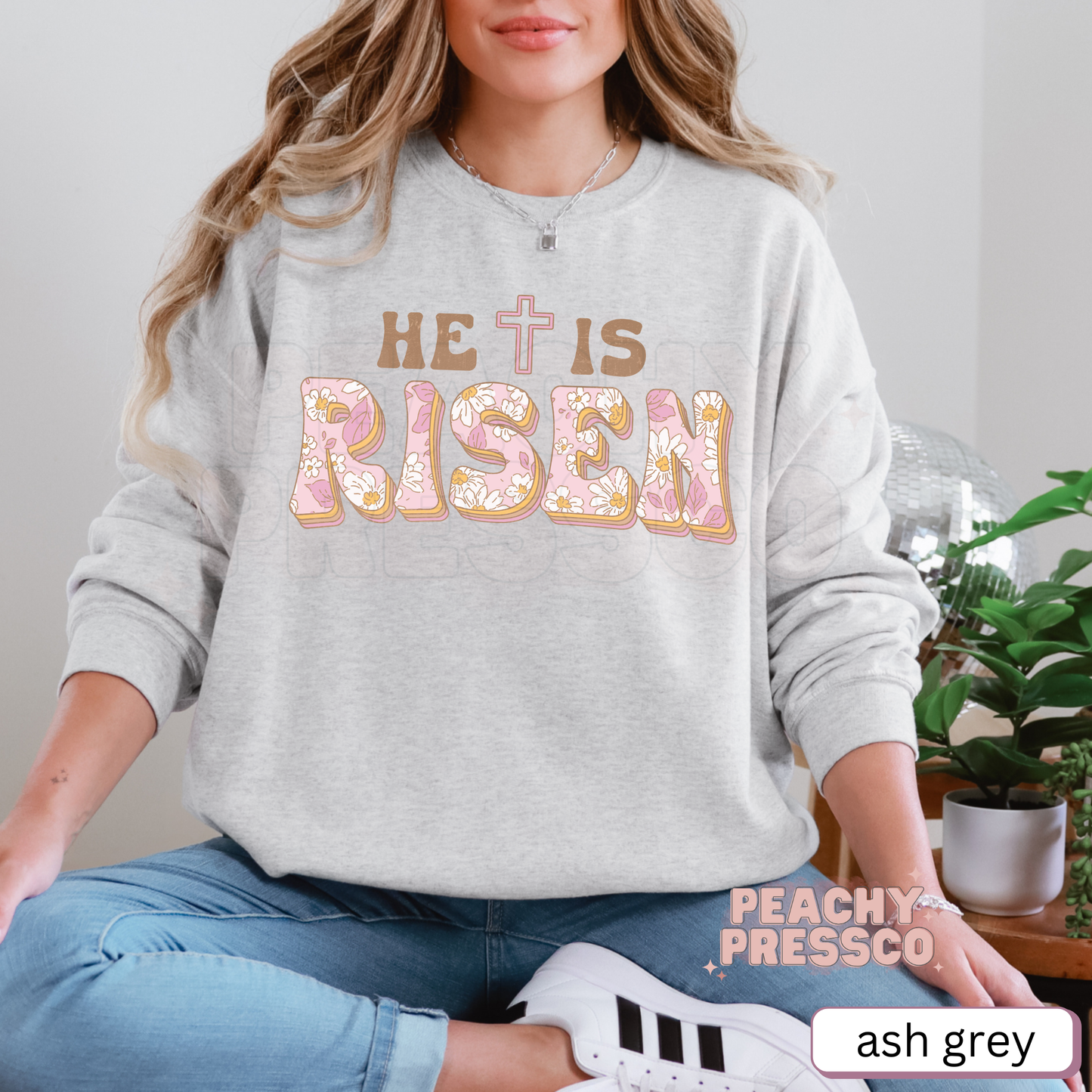 He Is Risen Retro T-Shirt – Floral Christian Apparel