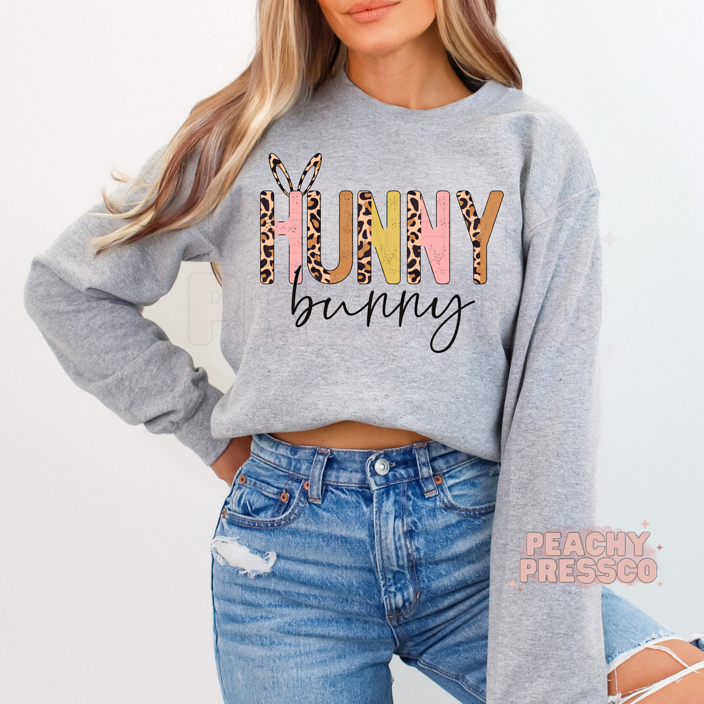 Hunny Bunny Leopard Print Easter T-Shirt – Cute Spring Bunny Apparel