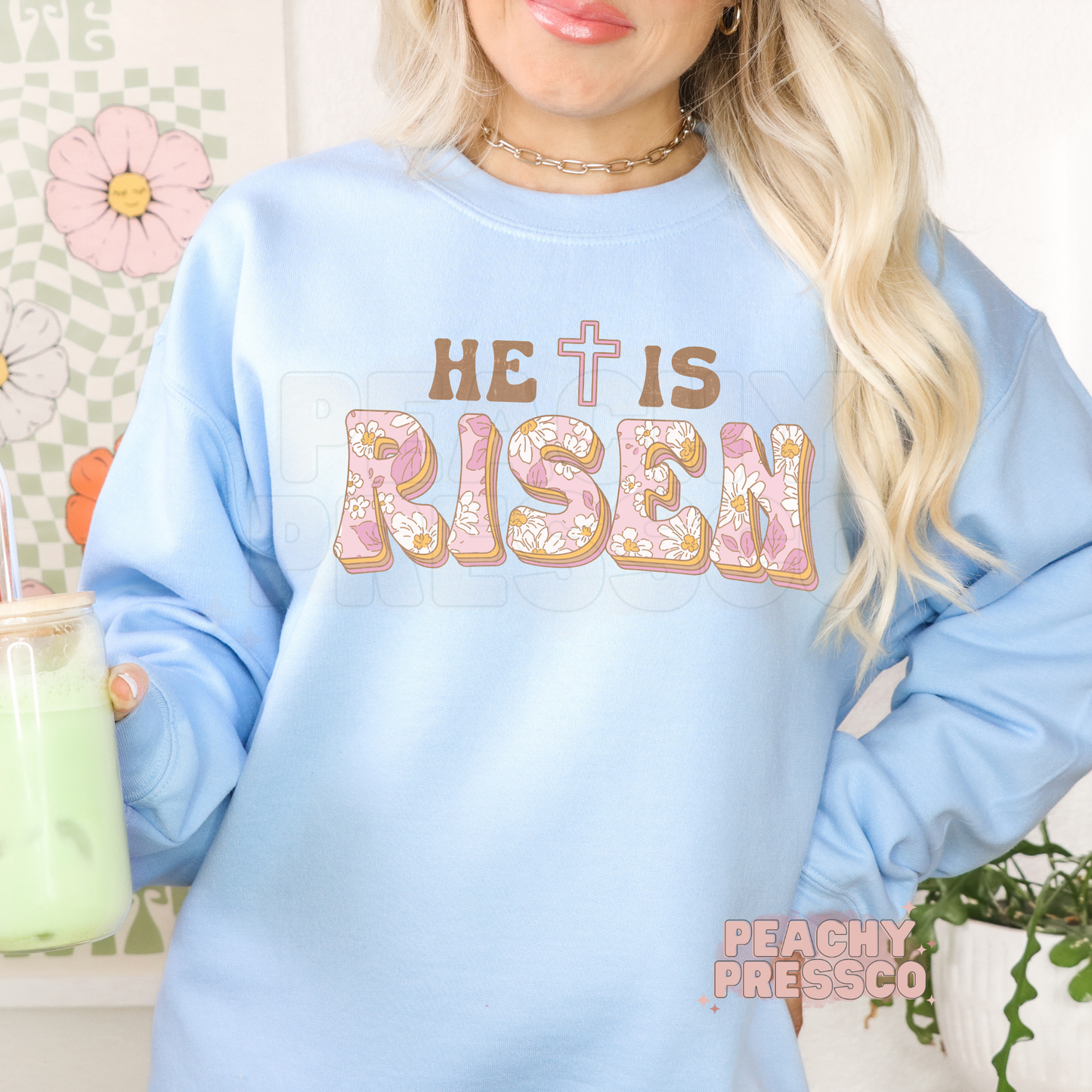 He Is Risen Retro T-Shirt – Floral Christian Apparel