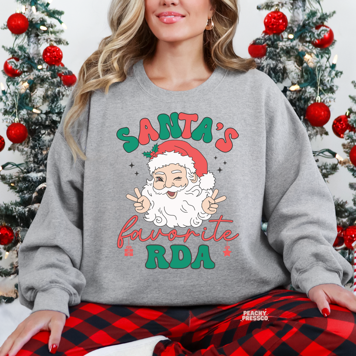 Santa’s Favorite RDA Christmas Sweatshirt – Holiday Apparel