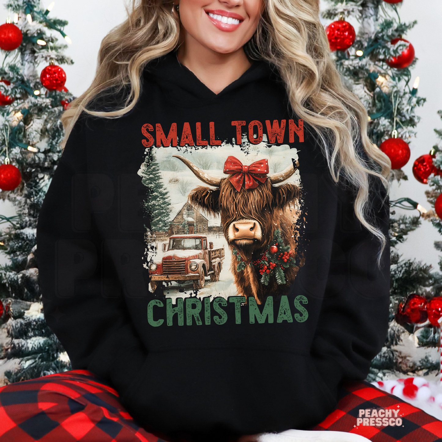 Small Town Christmas Shirt – Rustic Vibes, Holiday Apparel