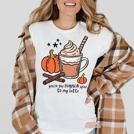 Pumpkin Latte Shirt – Cute Fall Graphic Tee with Pumpkins & Cinnamon, Fall Apparel