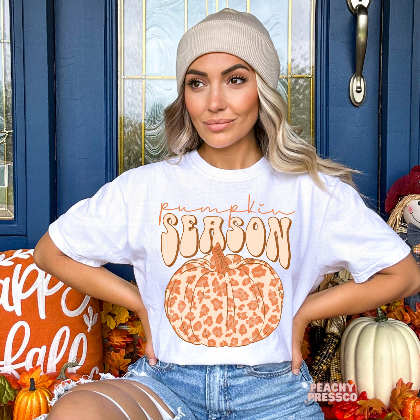 Pumpkin Season Leopard Print Sweatshirt, Fall Apparel