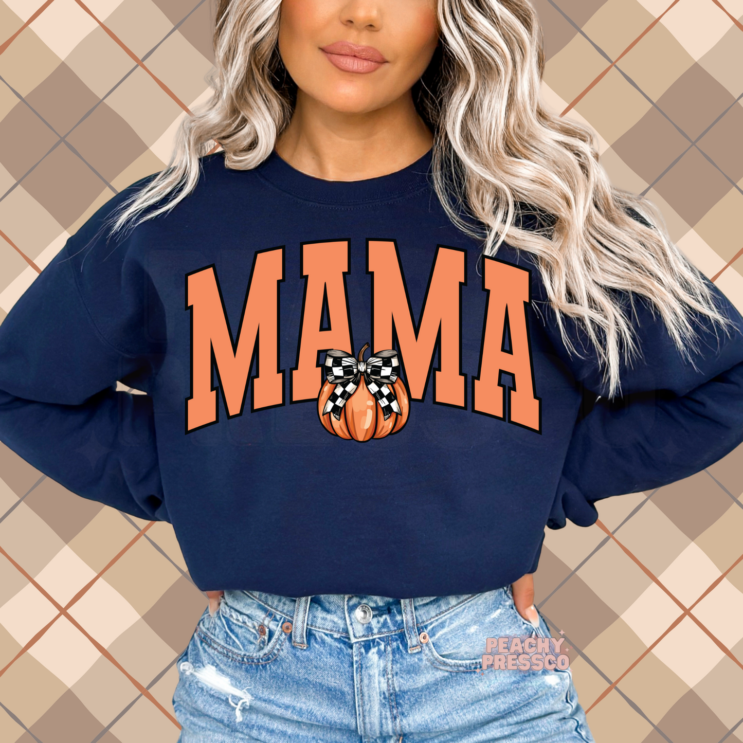 Mama Pumpkin Sweatshirt | Fall Graphic Apparel for Moms