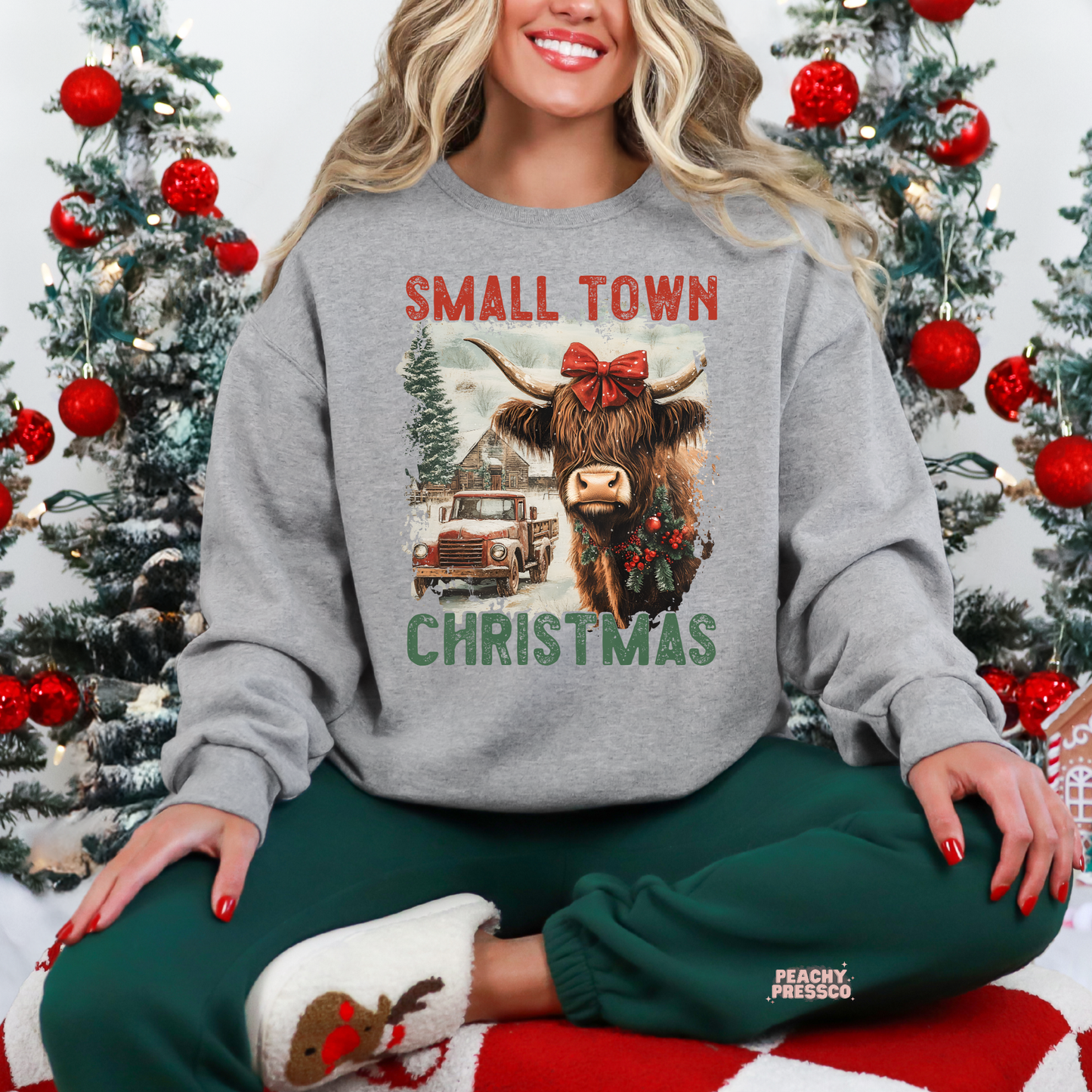 Small Town Christmas Shirt – Rustic Vibes, Holiday Apparel