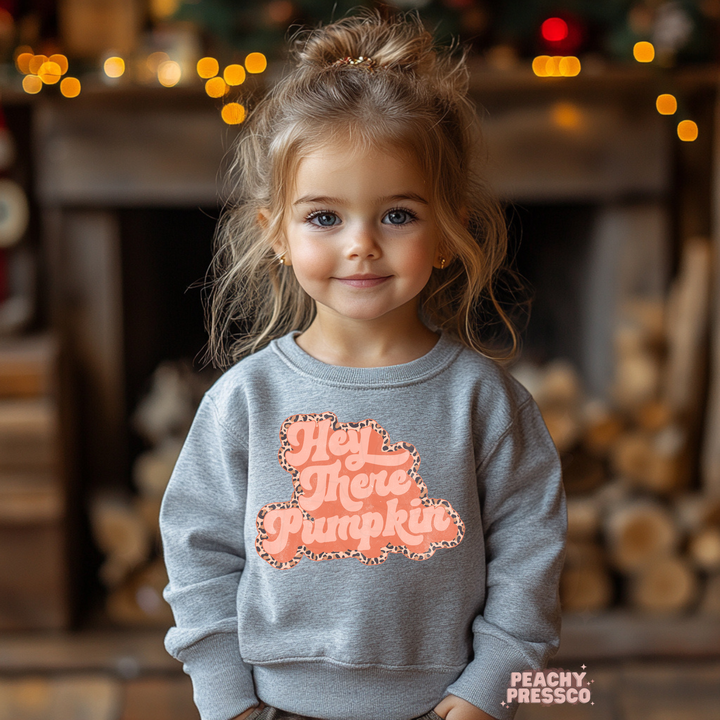 Hey There Pumpkin Leopard Kids Apparel