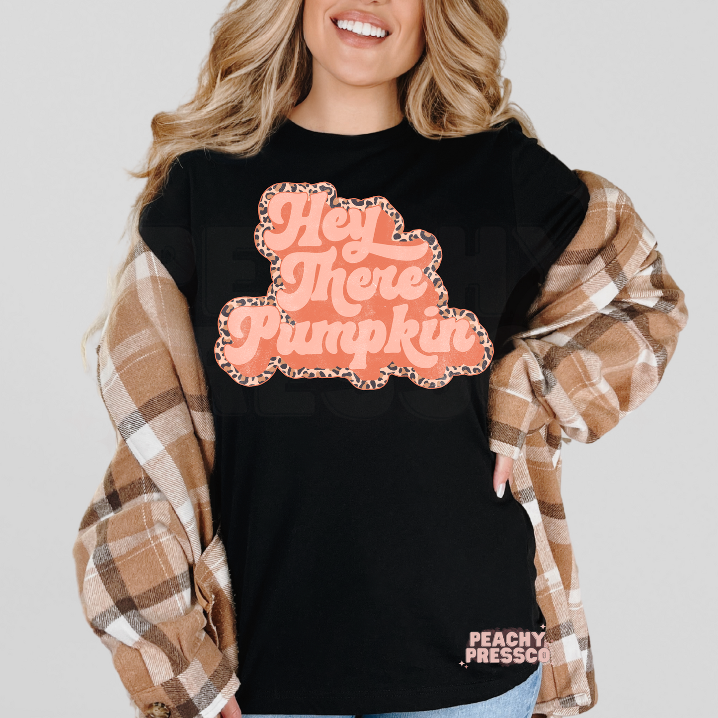 Hey There Pumpkin Sweatshirt, Leopard Border Fall Apparel