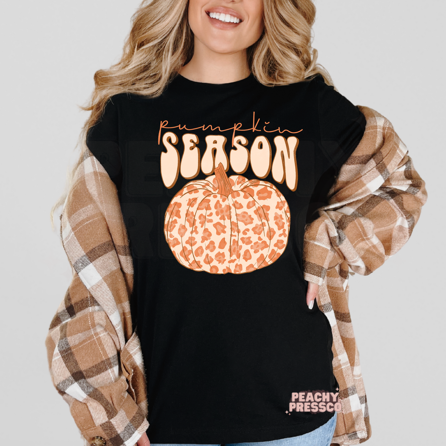 Pumpkin Season Leopard Print Sweatshirt, Fall Apparel