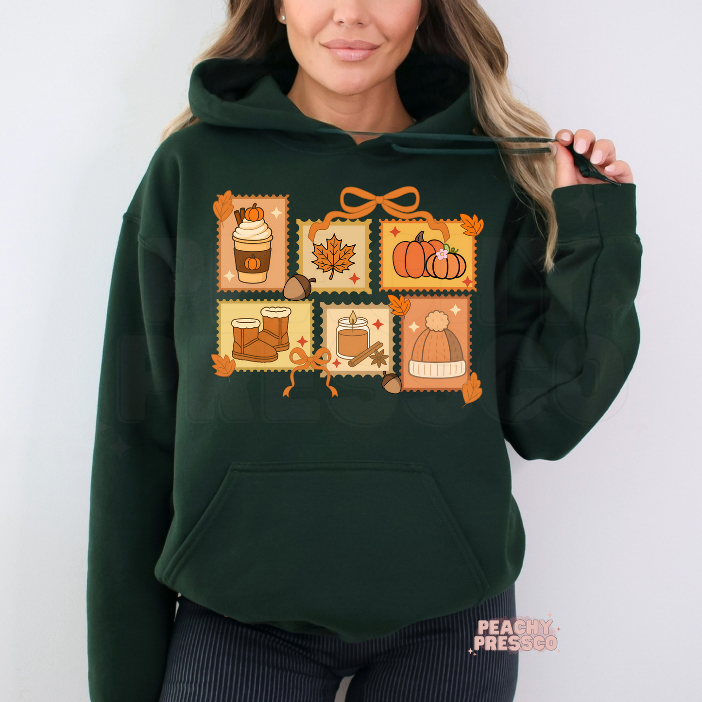 Autumn Essentials Sweatshirt | Pumpkins, Coffee, Boots & Candle, Fall Apparel